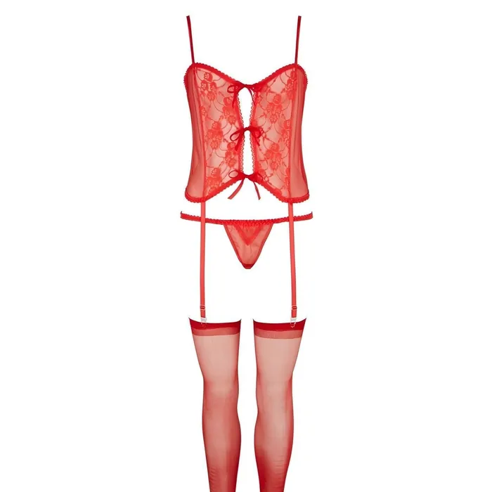 Mandy Mistery Lingerie Female Sex Toys | Completino rosso composto da body, slip, reggicalze e calze - S/L Mandy Mistery Lingerie Female Sex Toys | Completino rosso composto da body, slip, reggicalze e calze - S/L