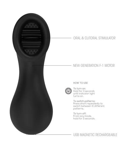 Vibrators | Shots America LLC Shots Elegance Dreamy Oral Clitoral Stimulator - 10 Speed Black
