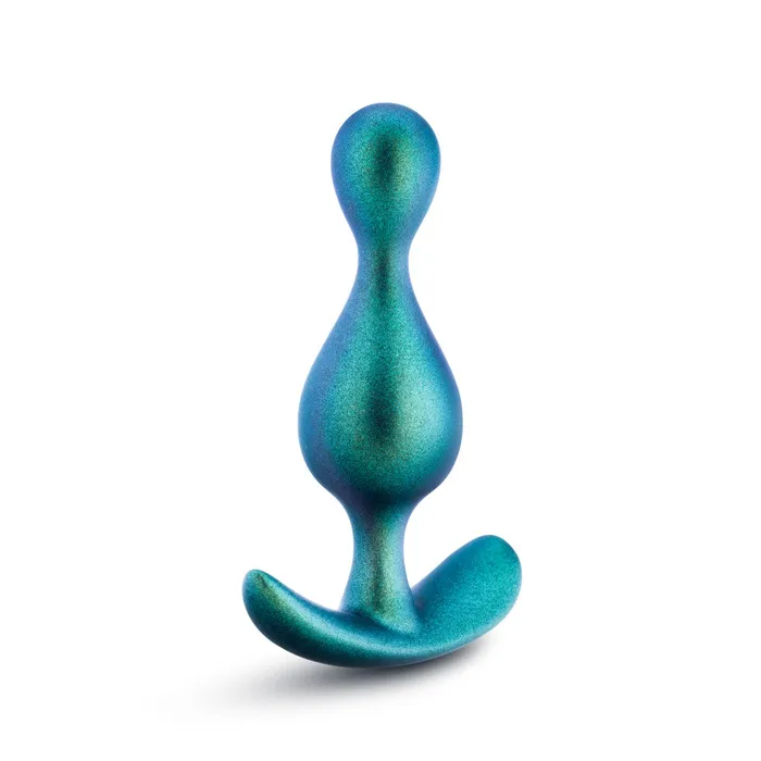 Blush Anal Anal Adventures Matrix By Blush The Photon Plug 45 inch Smooth Tapered Butt Plug in Neptune Teal With Stayput Technology AnchorTech Base