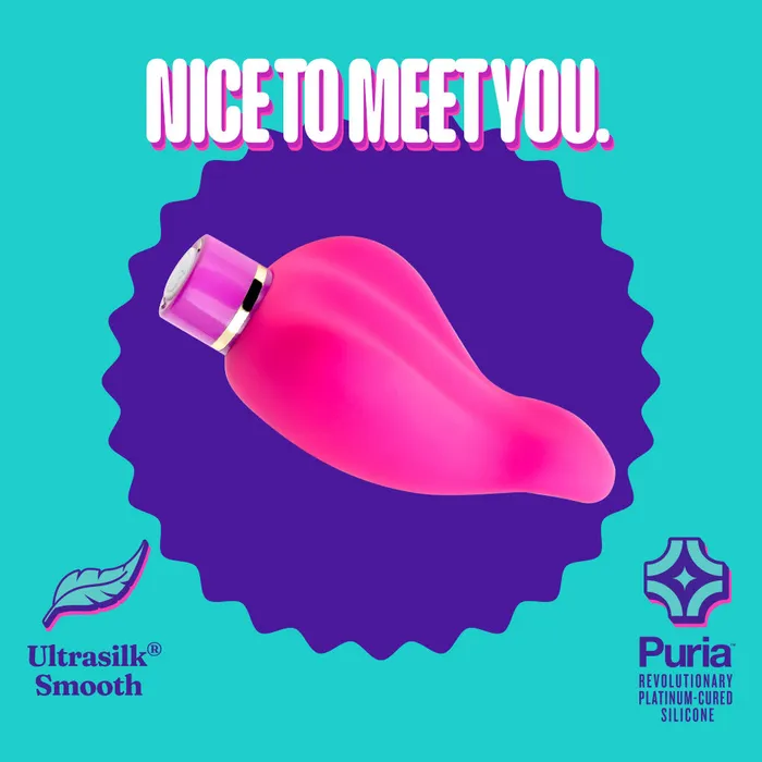 Blush Female Sex Toys Aria By Blush Epic AF Curved Fuchsia Silicone Vibrator with Powerful RumboTech Technology