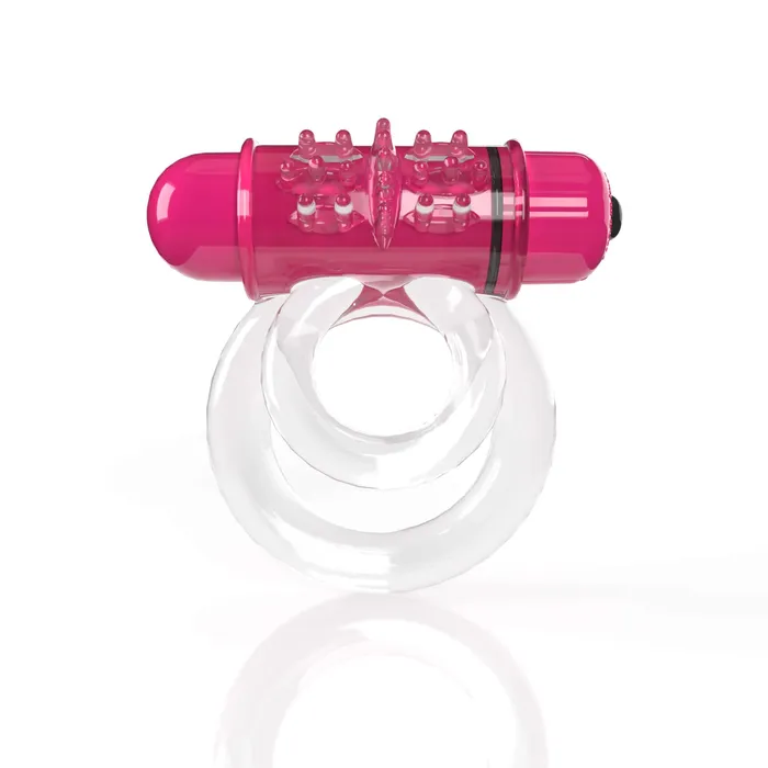 Vibrators Screaming O Pleasure Products 4B Double O 6 Strawberry Pink Low Pitch Bass Screaming O