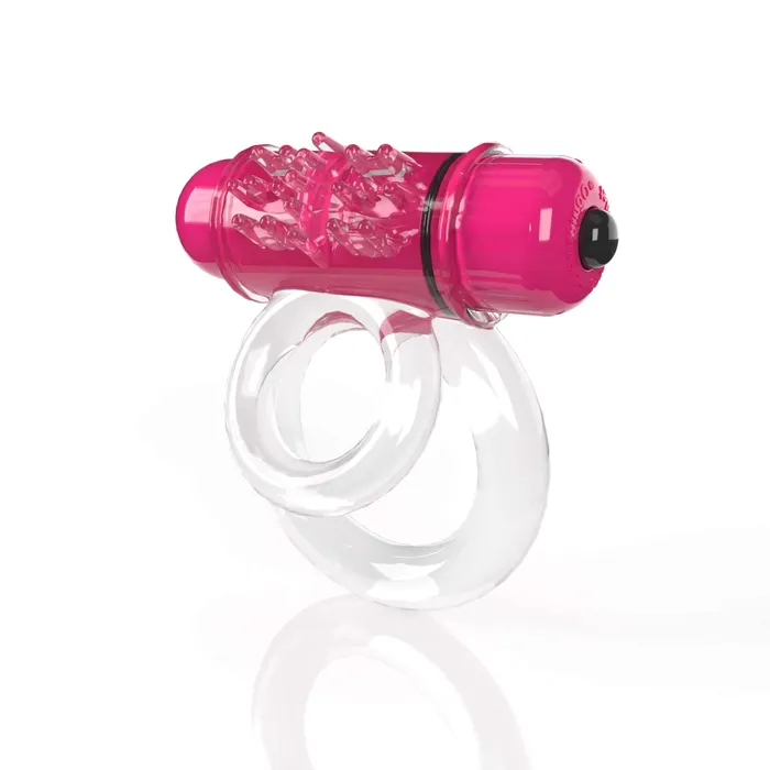 Vibrators Screaming O Pleasure Products 4B Double O 6 Strawberry Pink Low Pitch Bass Screaming O