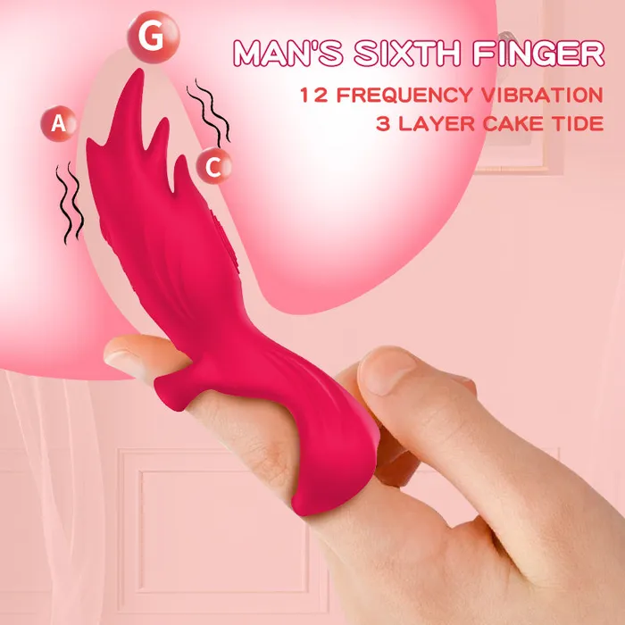 Female Sex Toys yeain YEAINSixfinger magic set vibrating teaser with 12 frequency vibration