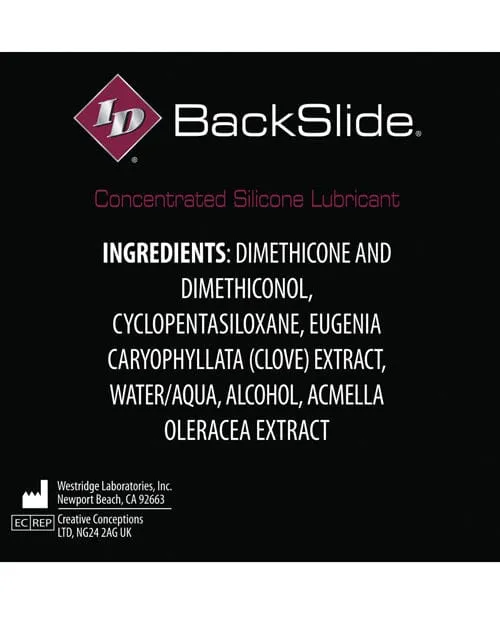 Lubricants Id Backslide Anal Lubricant 44 Oz ID Lubricants Id Backslide Anal Lubricant 44 Oz ID