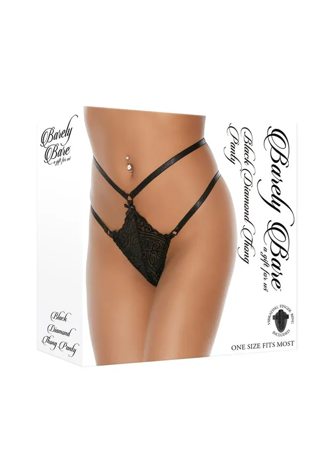 Barely Bare Black Diamond Thong Panty Barely Bare Anal