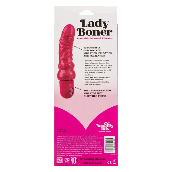 Vibrators CalExotics Naughty Bits Lady Boner Bendable Personal Vibrator Vibrators CalExotics Naughty Bits Lady Boner Bendable Personal Vibrator