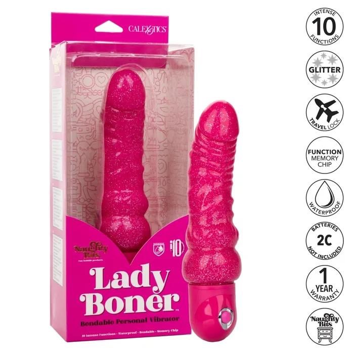 Vibrators CalExotics Naughty Bits Lady Boner Bendable Personal Vibrator Vibrators CalExotics Naughty Bits Lady Boner Bendable Personal Vibrator