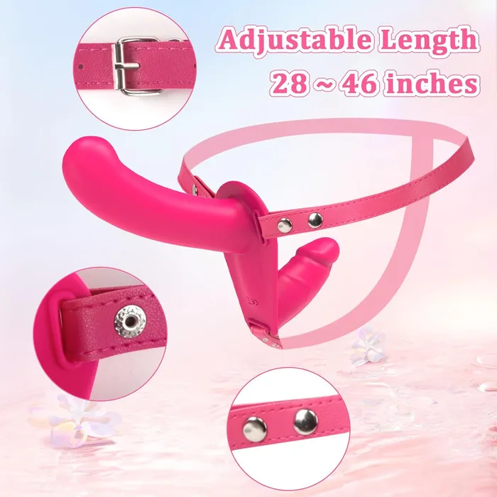 CupidSecrets 2 in 1 Pink Vibrating Strap On Female Sex Toys CupidSecrets 2 in 1 Pink Vibrating Strap On Female Sex Toys