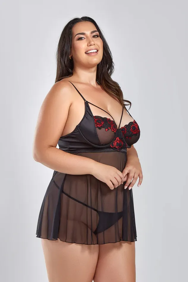 Plus Size Wanda Babydoll iCollection Plus Size