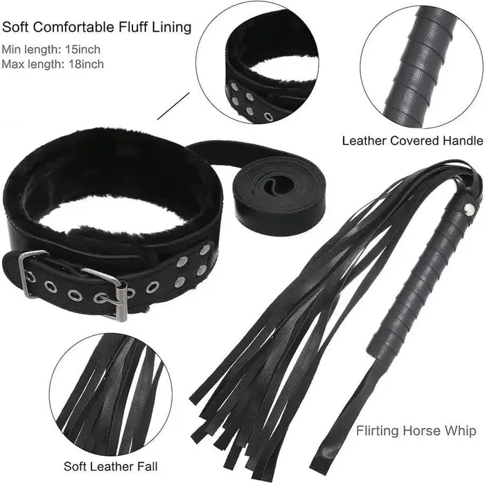 Xinghaoya Restraints 11 Sets Leather BDSM Beginners Bondage Set