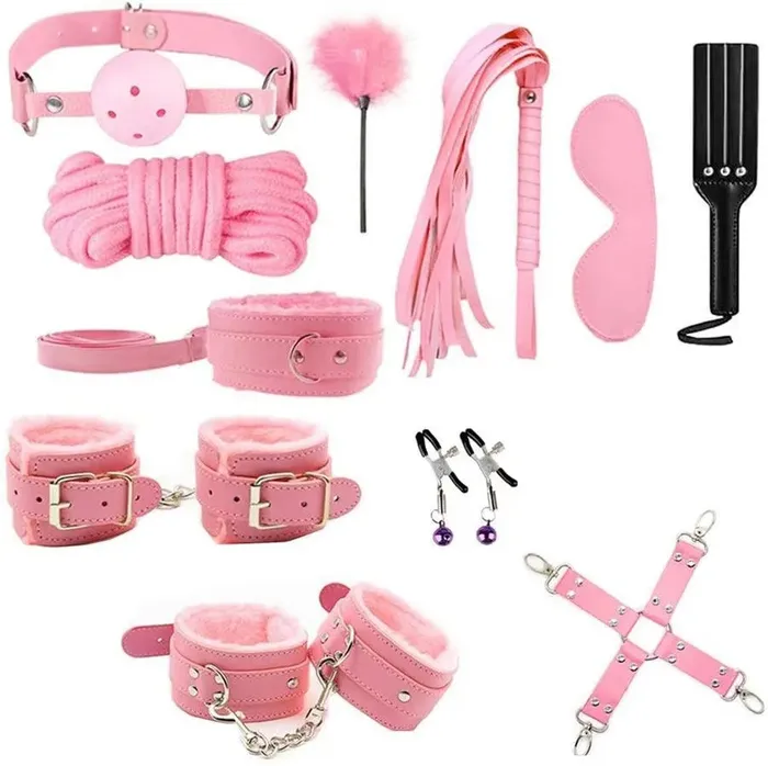 Xinghaoya Restraints 11 Sets Leather BDSM Beginners Bondage Set